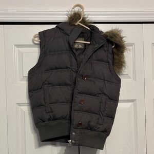Fossil Gray Women's Puffy Vest